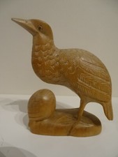figurine oiseau émeu bois 13