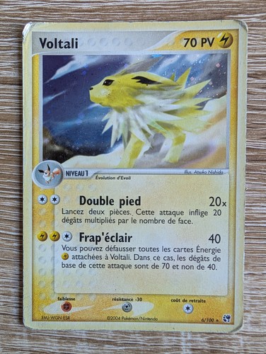 Carte pokémon voltali - pokémon, 6/100