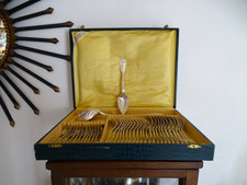 Ménagere métal argenté ALFENIDE CHRISTOFLE ancienne FILET CHINON  37 pieces