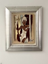 Huile Sur Toile Originale Du Peintre PIERRE FAREL « Robe De Soirée  »