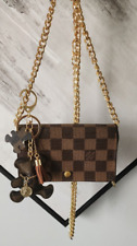 Louis Vuitton Damier Ebene Porte Monnaie Wallet On Chain Cute