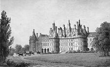 LE CHÂTEAU de CHAMBORD in the 19th century - Fine engraving (soft size) from the 19th century