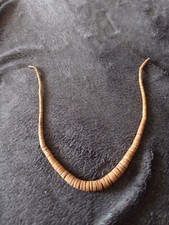 Collier vintage perles Heishi – bois / coco – longueur 48 cm – bijou ethnique 