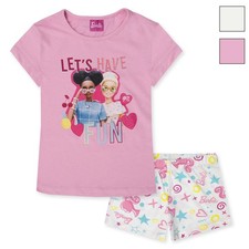 Pyjama Pour Fille Barbie Estival En Coton Léger Court 7082