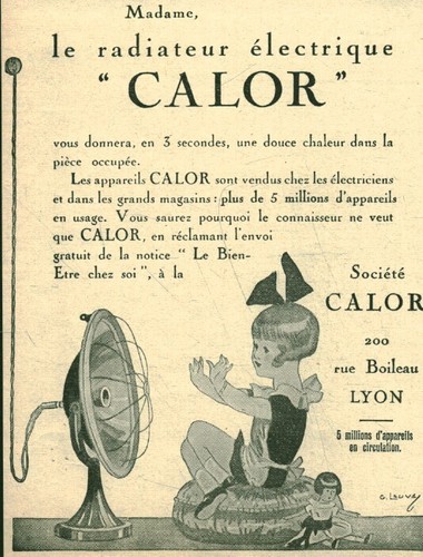 Publicité ancienne radiateur