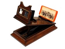 Antique Tabletop Graphoscope Stereoscope Stereo Card Viewer
