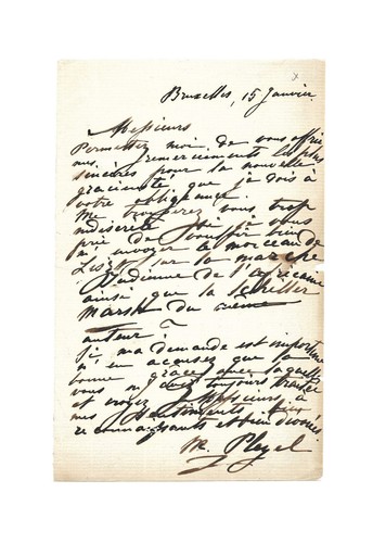 Liszt marie pleyel - [liszt], lettre