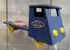 BROWN COOKIES and pasta to the moon rare antique wooden toy circa 1945