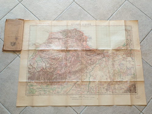 Carte ancienne environ alger - carte, d'alger