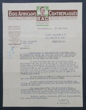 Invoice 1944 AFRICAN WOOD PLYWOOD BIN BEGLES BORDEAUX illustrated 39