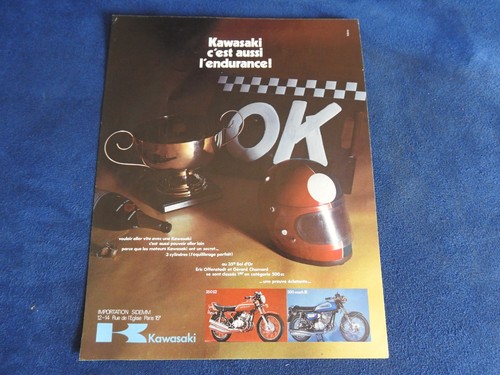 Publicité moto kawasaki - kawasaki, 350