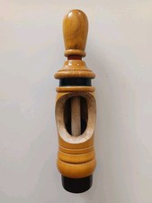 Antique bottle mouth, varnished wooden corker