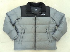 The North Face Nuptse 700 Fill Goose Down Jacket Men's XL Grey Black
