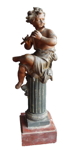 Putto enfant musicien - putto, /