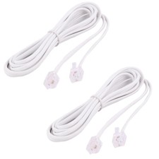 2 pcs 6P2C RJ11 Téléphone Téléphone Fax Modem Cable 1.9M 6.2 ft