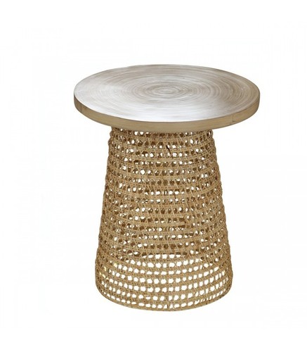 Bout canapé rond bambou - en,