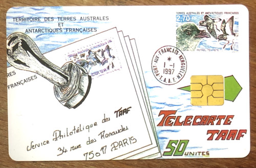 Taaf cachet postal télécarte - taaf,