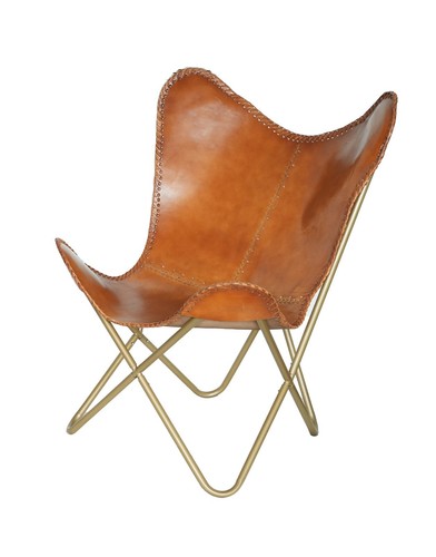 Fauteuil papillon cuir - fauteuil, en