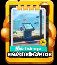 Vue fish eye X 1 carte set aquarium coin master