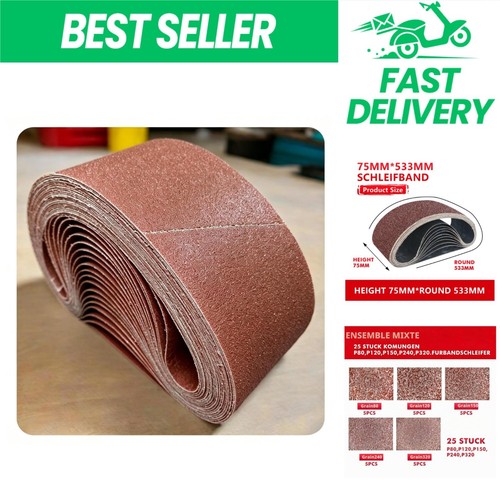 Lot bandes abrasives 75 - lot,