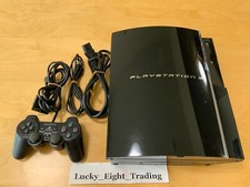 PS3 Clear Black CECHA 60GB Console Full Accessories PlayStation 3 Fat [CC]