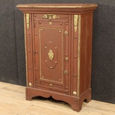 Armoire italienne style ancien meuble buffet fausse coffre-fort bois peint 900
