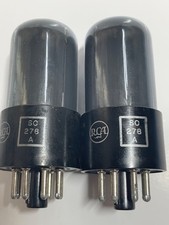 NOS  JAN CHS 6SN7GT VT-231  RCA Vacuum Tubes - smoked 1945 strong  GM values