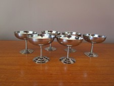 6 COUPES A GLACE VINTAGE ANNEE  70 LETANG ET REMY INOX  18/10 FRANCE