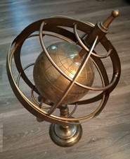 Solid Brass Armillary Sphere 18 Inch Vintage Nautical Astrolabe Globe Nautical