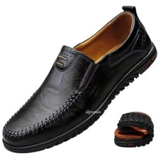 Leather Men Shoes Luxury Casual Slip on Formal Loafers Moccasins Driving Shoes