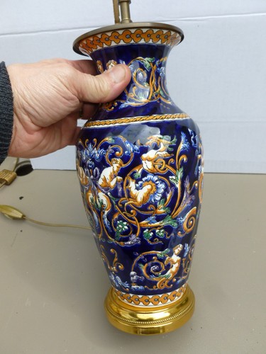 Pied lampe faience - , de
