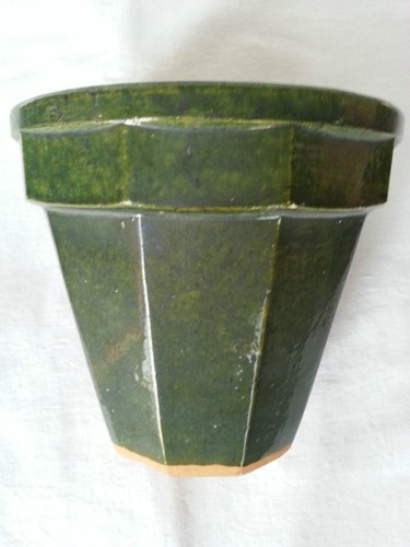 Ancien pot vert terre cuite - ancien,