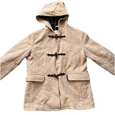 Manteau caban à capuche Thomas Burberry Femme M laine & cachemire beige vintage