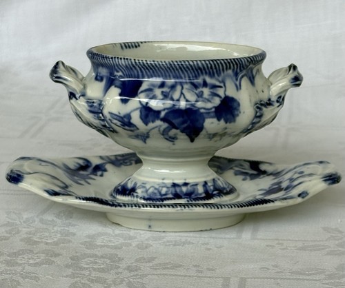 Moutardier faience de - , en