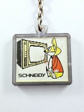 Vintage 1960s Visiomatic SCHNEIDER Schneidy Television Radio KEYCHAIN 