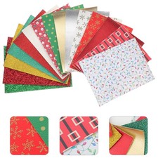  15pcs feuille de tissu en cuir PU feuille de cuir de Noël pour la fabrication