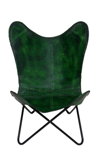 Fauteuil papillon cuir fait - fauteuil,