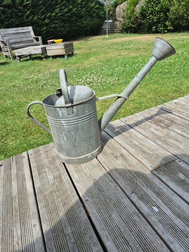 Ancien arrosoir zinc galva - ancien,