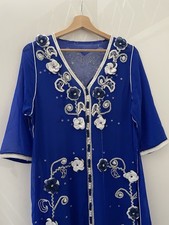 Caftan Marocain Bleu Brodé