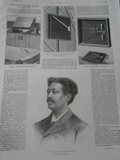 1886 Engraving - The New Joseph White Electric Measuring Drum