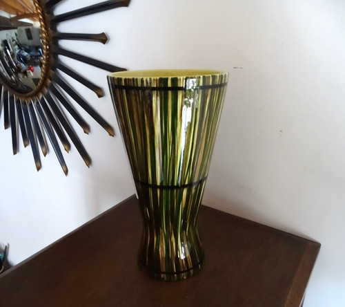Vase diabolo faience st - vase,