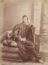 Maghreb, man on a sofa, vintage print, ca.1880 print d&#039;era  