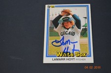 LAMARR HOYT SIGNED WHITE SOX CARD #160