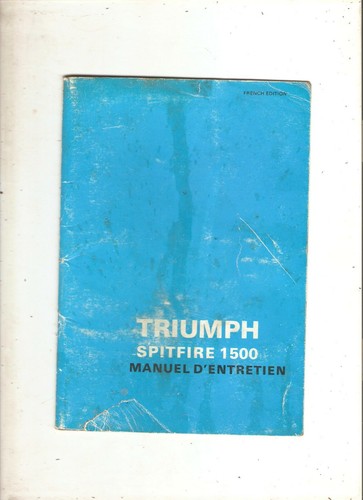 Notice entretient pour - , triumph