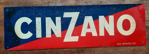 Ancienne plaque tôle cinzano - tôle,