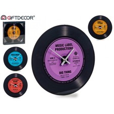 PENDULE MURALE " DISQUE VINYLE "  30 CMS - MODELE AU CHOIX , HORLOGE