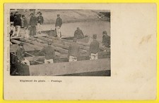cpa RARE 1902 SOLDATS Belges REGIMENT du GENIE PONTAGE Mise en place des POUTRES