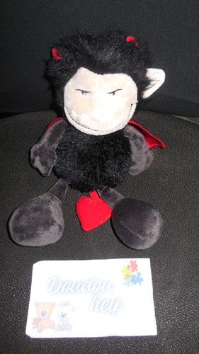 Doudou peluche diable - doudou, noir