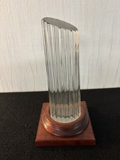 Decorative crystal column with wood stand