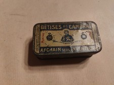 Ancienne boite lithographiée Bêtises de Cambrai petit modèle mini boite